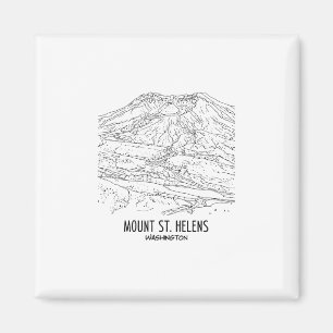 Mount St Helens Washington Vulkan Urlaubsandenken Magnet