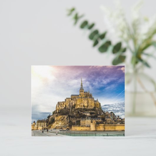 Mount St Michael Postkarte (Stehend Vorderseite)