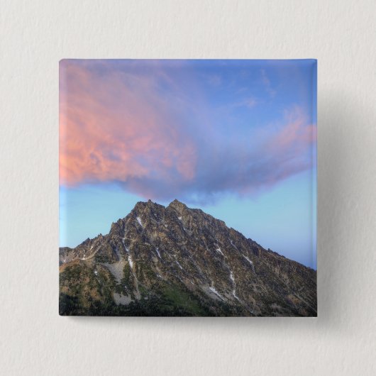Mount Stuart bei Sonnenuntergang Button (Vorderseite)
