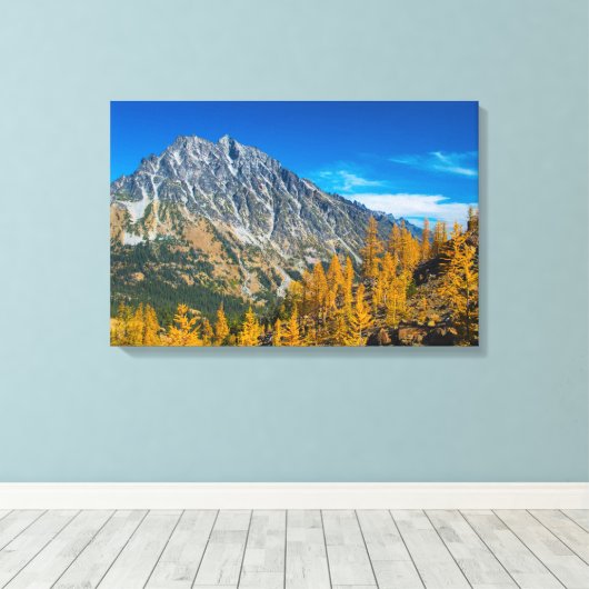 Mount Stuart & Herbstlarven Leinwanddruck (Insitu (Holzboden))