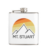 Mount Stuart Washington Retro Flachmann (Vorderseite)