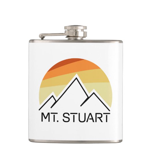 Mount Stuart Washington Retro Flachmann (Vorderseite)