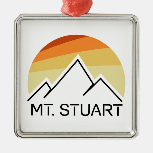 Mount Stuart Washington Retro Ornament Aus Metall (Vorne)