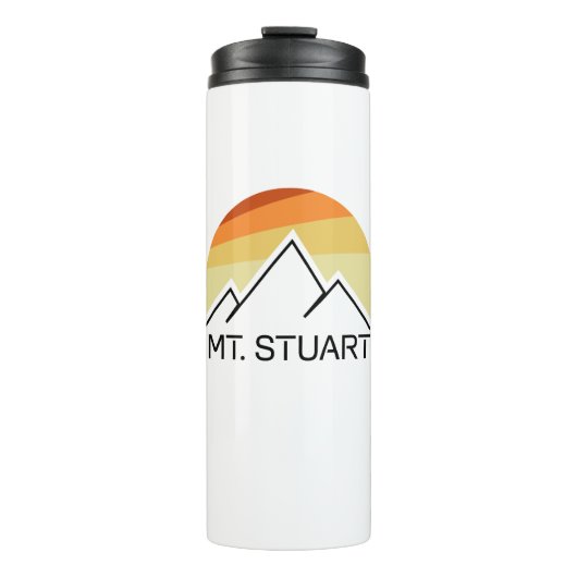 Mount Stuart Washington Retro Thermosbecher (Vorderseite)