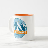 Mount Stuart Washington Stars Moon Zweifarbige Tasse (Vorderseite Links)