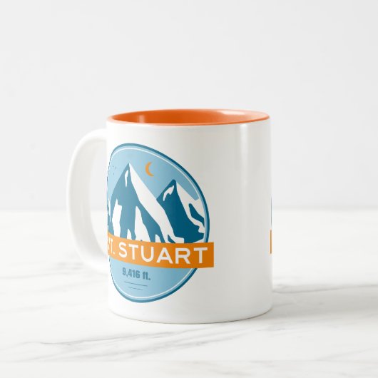 Mount Stuart Washington Stars Moon Zweifarbige Tasse (Vorderseite Links)
