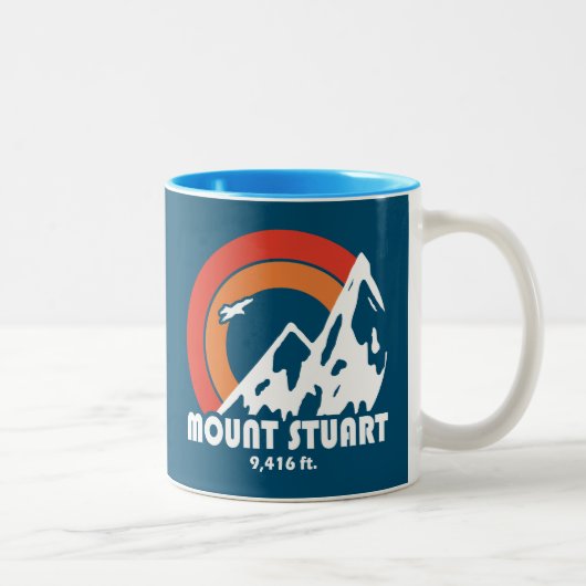 Mount Stuart Washington Sun Eagle Zweifarbige Tasse (Rechts)