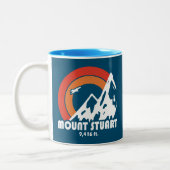 Mount Stuart Washington Sun Eagle Zweifarbige Tasse (Links)