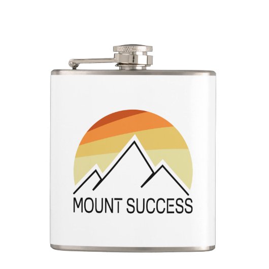 Mount Success New Hampshire Retro Flachmann (Vorderseite)