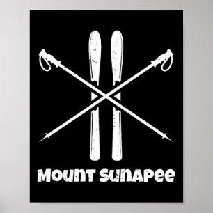 Mount Sunapee New Hampshire Skifahren Abfahrt Nord Poster