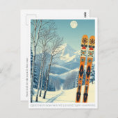 Mount Sunapee New Hampshire Skigebiet Postcard Postkarte (Vorne/Hinten)
