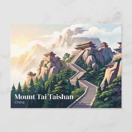 Mount Tai Taishan China Postkarte (Vorderseite)