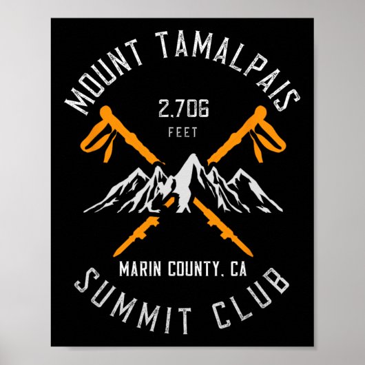 Mount Tamalpais Hiking Marin County California  Poster (Vorne)
