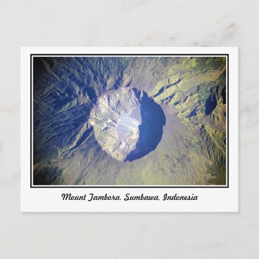 Mount Tambora Sumbawa Indonesien Postkarte (Vorderseite)