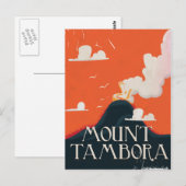 Mount Tambora Vulkan Reiseplakat Postkarte (Vorne/Hinten)