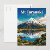 Mount Taranaki Neuseeland Postkarte (Vorne/Hinten)