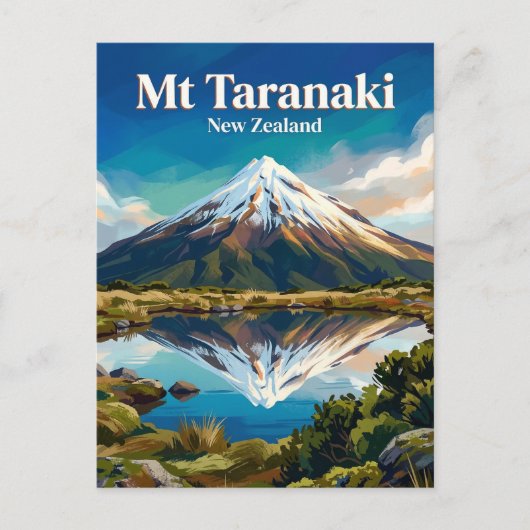 Mount Taranaki Neuseeland Postkarte (Vorderseite)