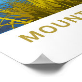 Mount Taranaki New Zealand Travel Print Poster (Ecke)