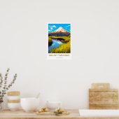 Mount Taranaki New Zealand Travel Print Poster (Küche)