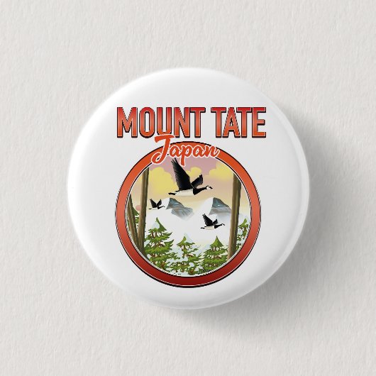 Mount Tate Japan Reise Logo Button (Vorderseite)
