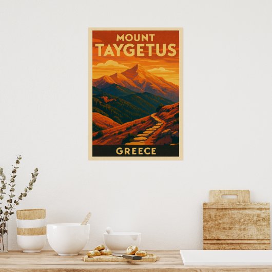 Mount Taygetus Greece V01 Poster (Küche)