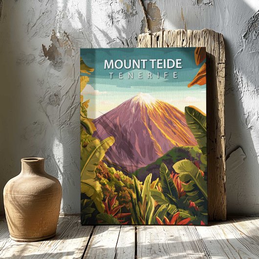 Mount Teide Tenerife Canvas Print Travel Poster  Leinwanddruck