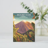 Mount Teide Tenerife Vintage Travel Postkarte (Stehend Vorderseite)