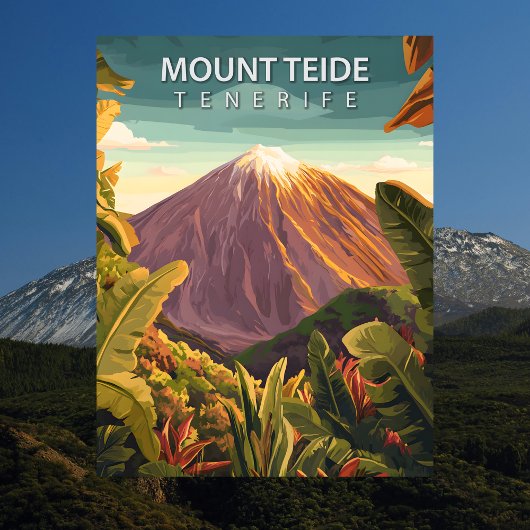 Mount Teide Tenerife Volcanic Peak Travel Postkarte