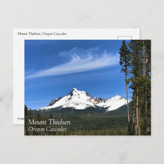 Mount Thielsen, Oregon Postkarte (Vorne/Hinten)