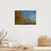 Mount Timpanogos Utah Tempel Gemälde™ LDS Poster (Küche)