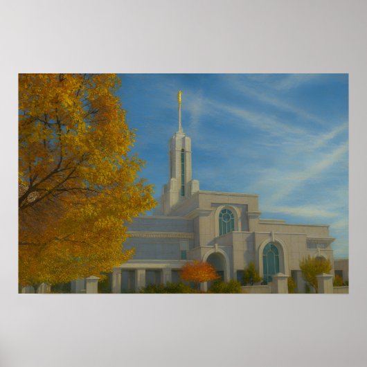 Mount Timpanogos Utah Tempel Gemälde™ LDS Poster (Vorne)