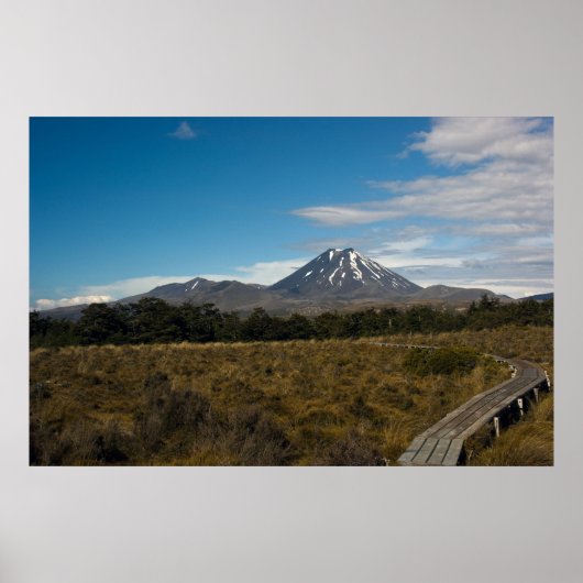 Mount Tongariro und Monte Ngauruhoe Poster (Vorne)
