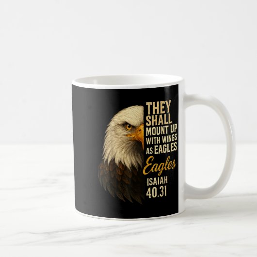 Mount Up Wings As Eagles Isaiah 40_31 Christian Bi Kaffeetasse (Rechts)