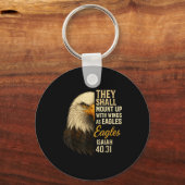 Mount Up Wings As Eagles Isaiah 40_31 Christian Bi Schlüsselanhänger (Vorderseite)