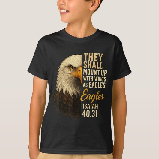 Mount Up Wings As Eagles Isaiah 40_31 Christian Bi T-Shirt (Vorderseite)