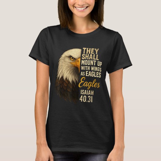 Mount Up Wings As Eagles Isaiah 40_31 Christian Bi T-Shirt (Vorderseite)