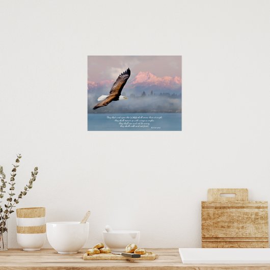 Mount Up With Wings Like Eagles Fine Art Blank Poster (Küche)