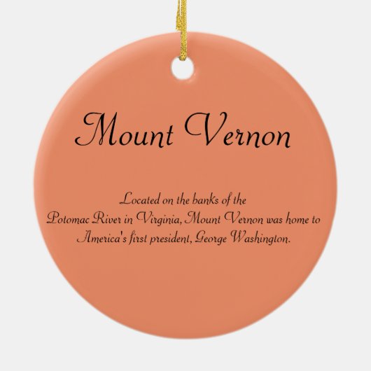 Mount Vernon Ornament (Hinten)