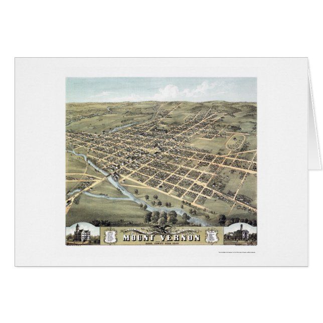 Mount Vernon, panoramische Karte OH- - 1870 (Vorderseite (Horizontal))