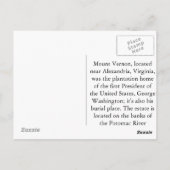 Mount Vernon Postkarte (Rückseite)