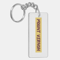 Mount Vernon Text Base Design auf gelbem Hintergru