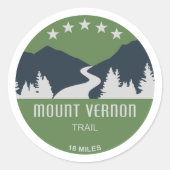 Mount Vernon Trail Runder Aufkleber (Vorderseite)