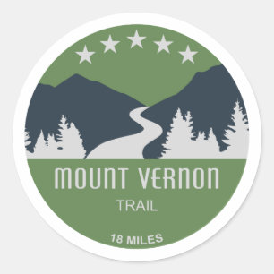 Mount Vernon Trail Runder Aufkleber
