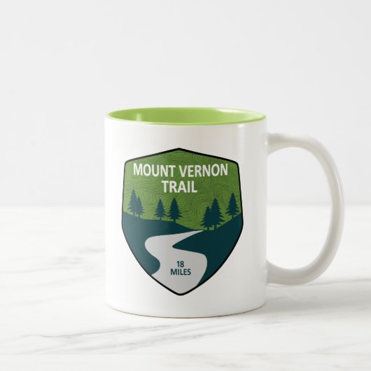 Mount Vernon Trail Zweifarbige Tasse (Rechts)