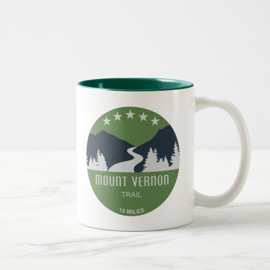 Mount Vernon Trail Zweifarbige Tasse (Rechts)