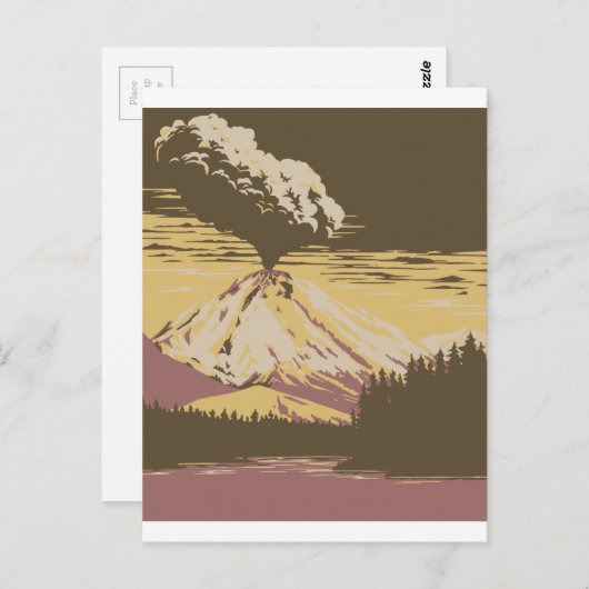 Mount Vesuvius Erupts Postkarte (Vorne/Hinten)