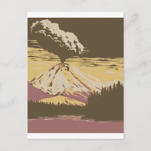 Mount Vesuvius Erupts Postkarte (Vorderseite)