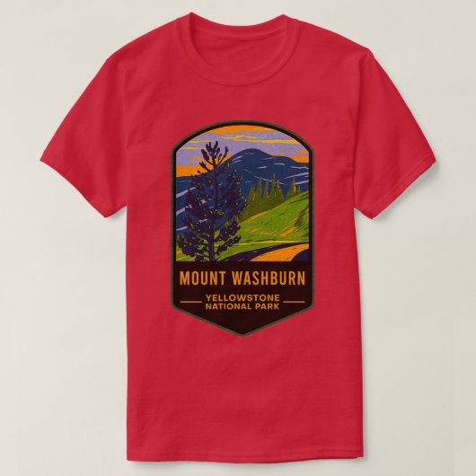 Mount Washburn Yellowstone National Park T-Shirt (Design vorne)