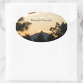 Mount Washington bei Sunset Ovaler Aufkleber (Tasche)