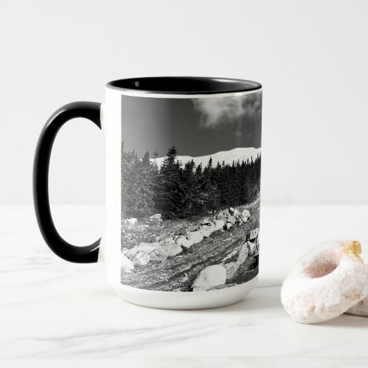 Mount Washington Cog Bahnhof vom Bahnhof Waumbek Tasse (Mit Donut)